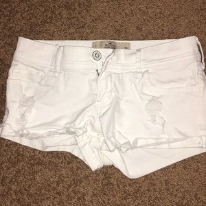 White hollister jean shorts